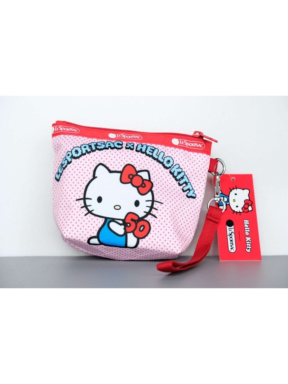 LeSportsac x Hello Kitty 50th Anniversary 1 Zipper Cosmetic Bag NWT